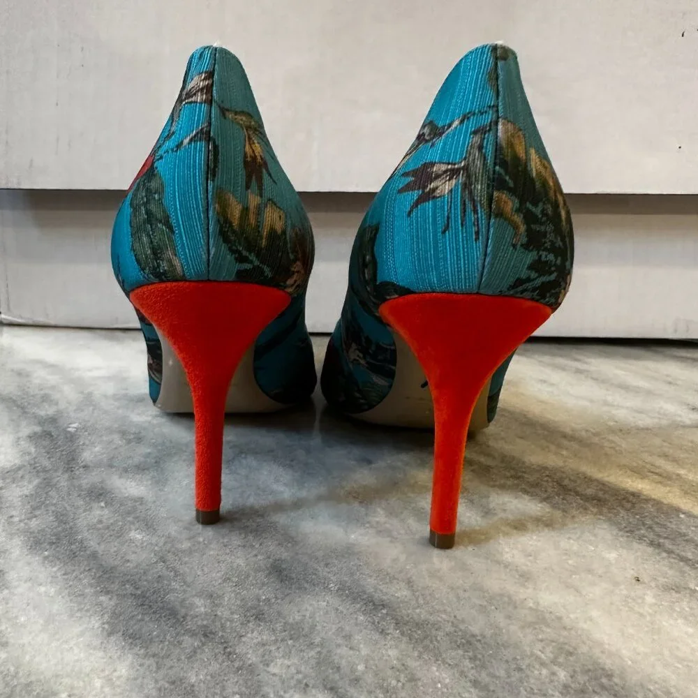 Paul Andrew Womens sz 41.5 Floral Botanical Pumps Fantastic! - Picture 4 of 6